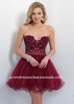 2015 Sangria Sweetheart Lace Embroidered Bodice Layered Party Dress Wholesale Online M1bfDw