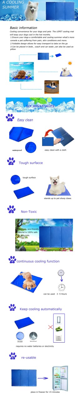 wholesale supplier dog gel cooling pad cooling mat for pets