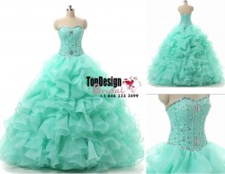 Wholesale 2017 Sweet 15 Dress Stock Green Quinceanera Dresses For 15 Party Formal Prom Party Bal ...