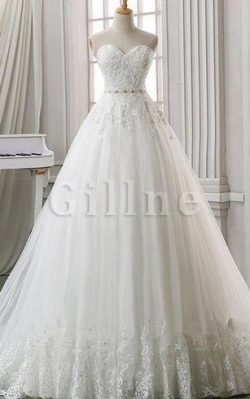 Abito da Sposa Alta Vita con Applique Impero Ball Gown Cuore – Gillne.it