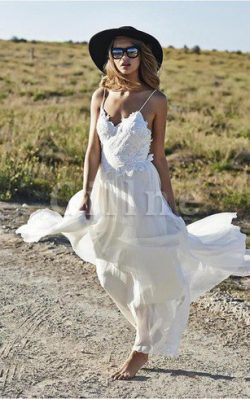 Informal & Casual A-Line Sweetheart Beach Wedding Dress – Gillne.com