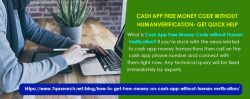 Receive Cash app free money code without human verification: