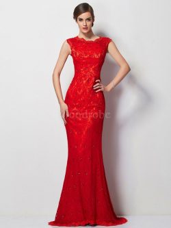 Robe de soirée longue avec chiffon avec manche courte de traîne courte ligne a – GoodRobe