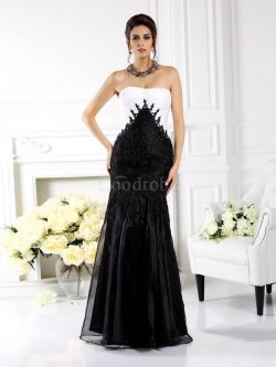 Robe mère de mariée longue jusqu’au sol de tour de ceinture empire de bustier appliques &# ...