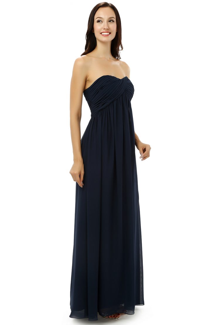 Black Chiffon Bridesmaid Dress Online 2022