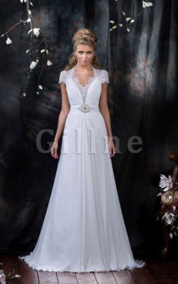 Informal & Casual Beading Floor Length A-Line Wedding Dress – Gillne.com