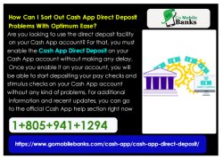 How Can I Sort Out Cash App Direct Deposit Problems With Optimum Ease?