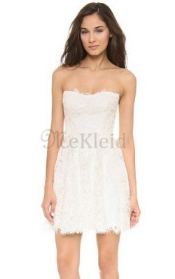 Spitze Normale Taille Reißverschluss Brautkleid mit Bordüre mit Applike – MeKleid.de