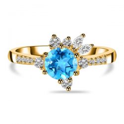Glorify your Assemblage with swiss blue topaz rings