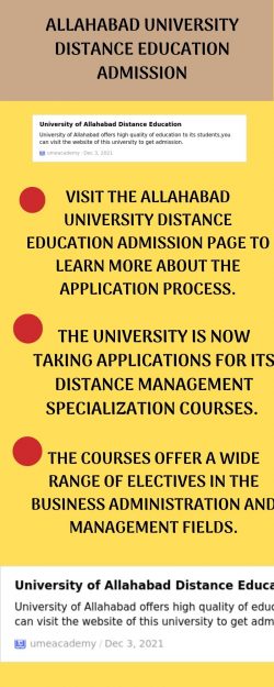 Allahabad university distance education admission