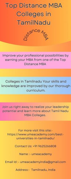 Top Distance MBA Colleges in TamilNadu