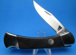 Custom Buck 110 Ebonywood Automatic Conversion Knife