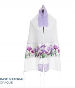 Lilac Crocuses Field Tallit for Women, Girl Tallit