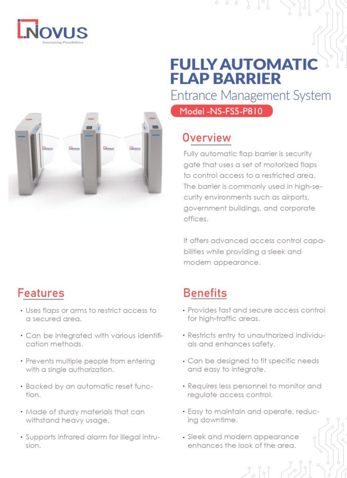 Fully Automatic Flap Barrier