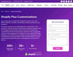Shopify Plus Customization Services by CartCoders
