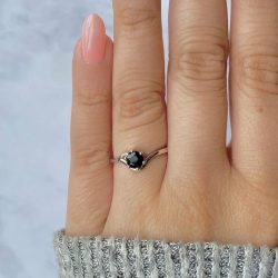 How to Style a Dainty Black Tourmaline Ring