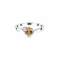 “Citrine Ring with Art Deco Influence”