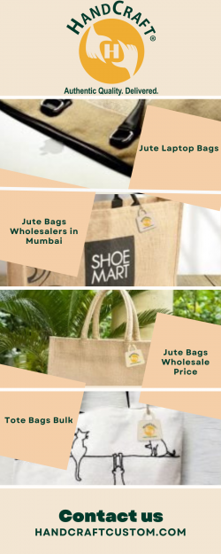 HANDCRAFT Worldwide: Stylish Wholesale Jute Tote Bags