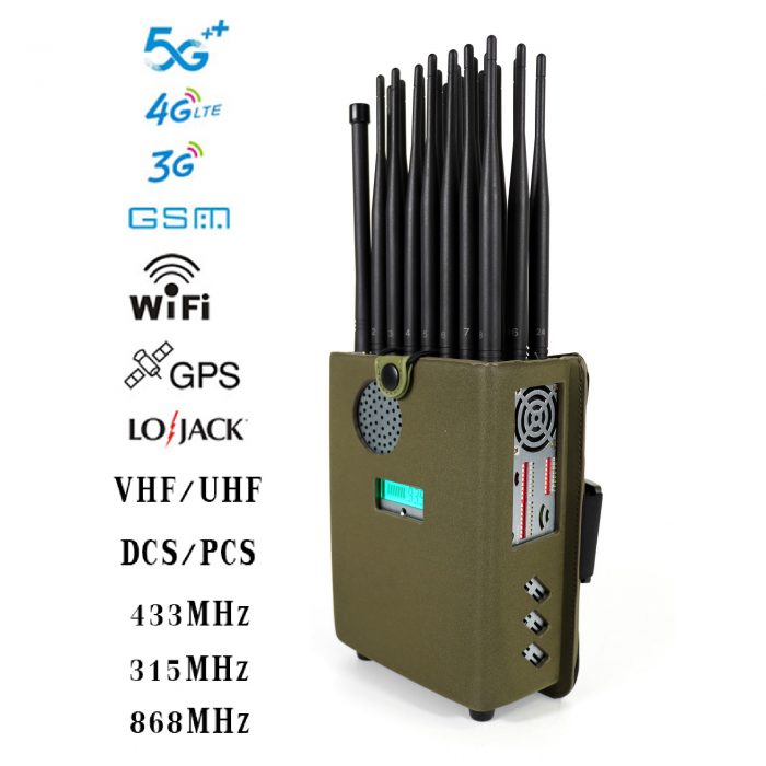 24 Antennen tragbare 5G Handy jammer