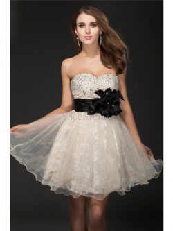 A Linie Normale Taille Organza Prinzessin Reißverschluss Cocktailkleid – MeKleid.de