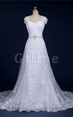 Abito da Sposa All Aperto con Ricamo Naturale Senza Maniche Elegante – Gillne.it