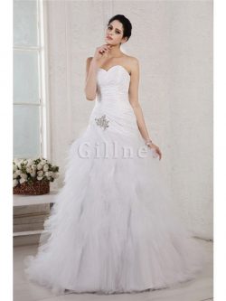 Abito da Sposa Alta Vita con Applique A-Line Cuore Principessa – Gillne.it