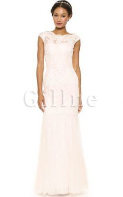 Abito da Sposa con Applique Conservatore Medievale Lungo a Spiaggia – Gillne.it