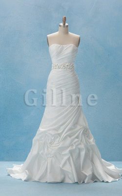 Abito da Sposa Formale Coda A Strascico Corto in Taffeta Cinghia in rilievo Retro – Gillne.it