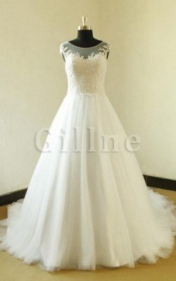 Abito da Sposa in Pizzo con Manica Corte Vintage Elegante in Pizzo – Gillne.it