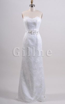 Abito da Sposa in Pizzo con Piega in Pizzo con Fiore con Fusciacca – Gillne.it