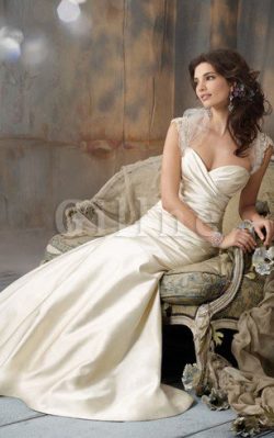 Abito da Sposa Queen Anne con Criss-cross Senza Maniche con Manica Corte Cappellino – Gill ...