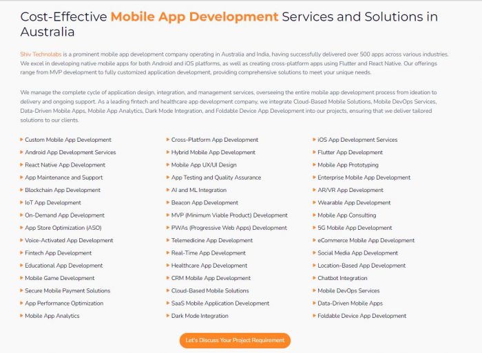 Affordable Mobile App Development Solutions in Australia