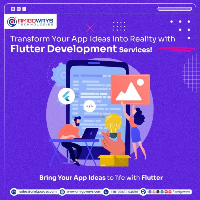 Best Flutter App Development Services India – Amigoways