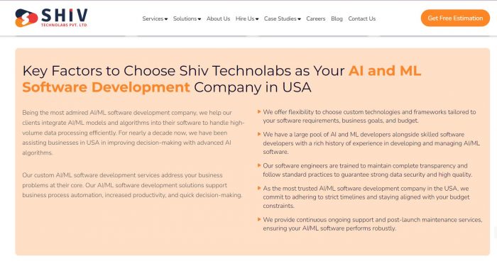 Innovative AI/ML Development Solutions in USA – Shiv Technolabs