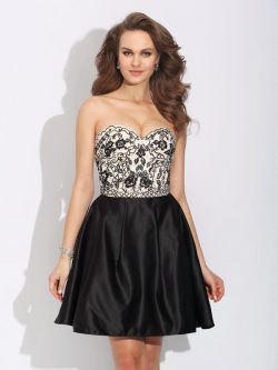 Normale Taille Satin A Linie Herz-Ausschnitt Schmetterlingsknoten Ballkleid – MeKleid.de