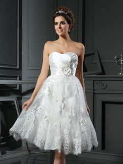 Robe de mariée bref ruché manche nulle col en forme de cœur de tour de ceinture empire – G ...