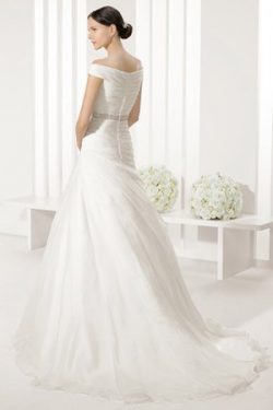 Robe de mariée classique avec chiffon bucolique salle interne sans empire – GoodRobe