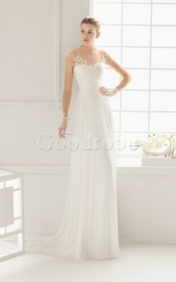 Robe de mariée elegante facile sexy col en forme de cœur bucolique – GoodRobe