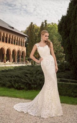 Robe de mariée sexy v encolure de traîne courte avec nœud à boucles ceinture – GoodRobe