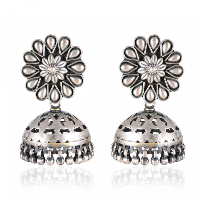 Silver Jhumkas – Buy pure 925 Silver Jhumkas online