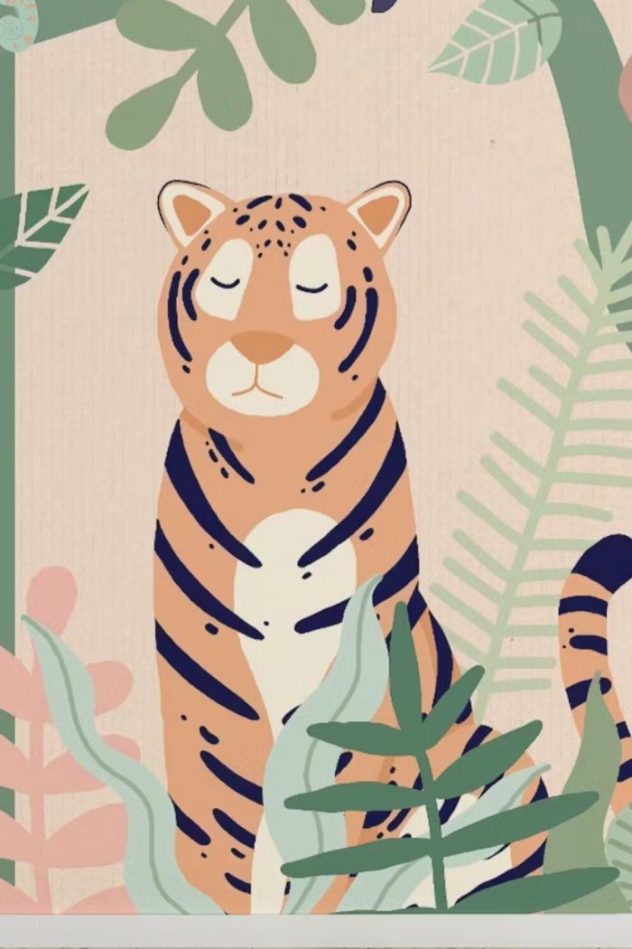 Kids Jungle animal friends wallpaper mural