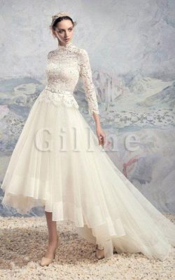 Abito da Sposa Semplice in Pizzo Conservatore con Ricamo Mini – Gillne.it