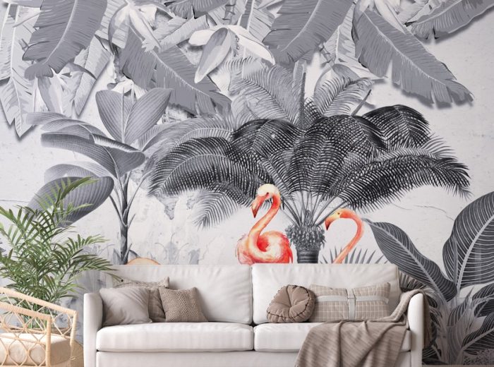 Pink Flamingo Wallpaper Murals