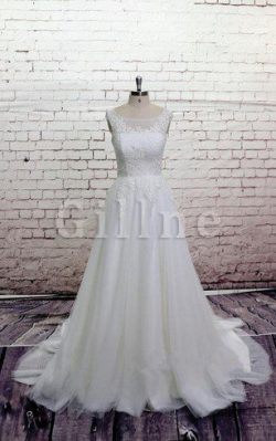 Abito da Sposa con Bottone in Pizzo Sotto Ginocchio Corto in Pizzo – Gillne.it