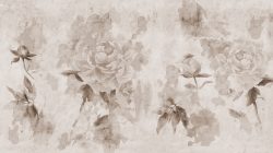 Sepia Color Peonies Flower Wallpaper – Giffywalls