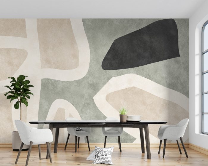 Golden Abstract Art Wall mural