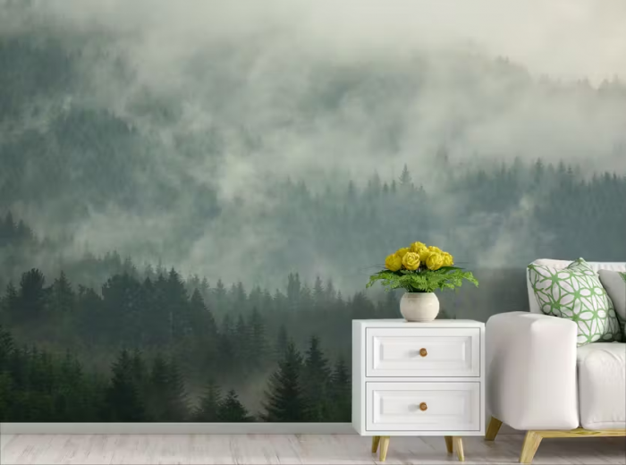 Pine Tree Forest Wallpaper Mural – Nature’s Serenity