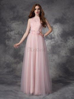 Prinzessin A Linie Reißverschluss Normale Taille Sittsames Abendkleid – MeKleid.de