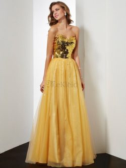 Ärmelloses Empire Taille Duchesse-Linie Abendkleid mit Herz-Ausschnitt aus Organza – MeKle ...