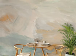 Beige Brushstroke Wallpaper Mural